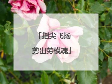 指尖飞扬 剪出劳模魂