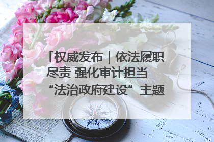 权威发布｜依法履职尽责 强化审计担当 “法治政府建设”主题系列新闻发布会市审计局专场召开