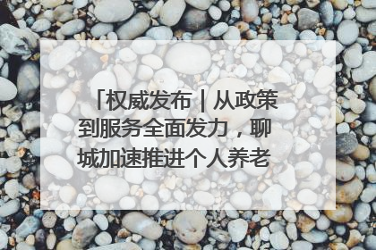 权威发布｜从政策到服务全面发力，聊城加速推进个人养老金制度落地