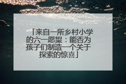 来自一所乡村小学的六一愿望：能否为孩子们制造一个关于探索的惊喜