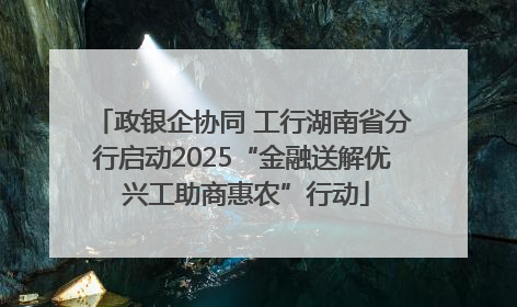 政银企协同 工行湖南省分行启动2025“金融送解优 兴工助商惠农”行动