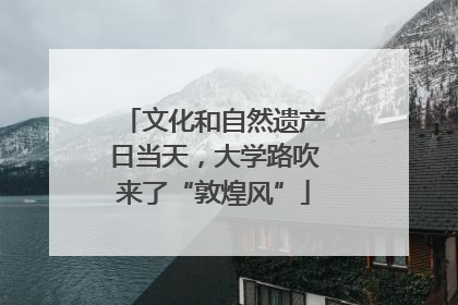 文化和自然遗产日当天，大学路吹来了“敦煌风”