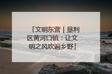 文明东营｜垦利区黄河口镇：让文明之风吹遍乡野