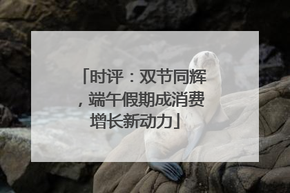 时评：双节同辉，端午假期成消费增长新动力