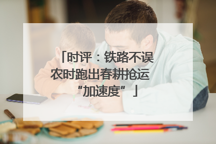 时评：铁路不误农时跑出春耕抢运“加速度”