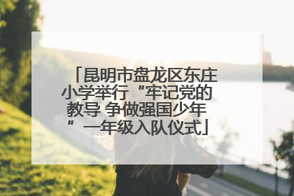 昆明市盘龙区东庄小学举行“牢记党的教导 争做强国少年”一年级入队仪式
