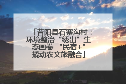 昔阳县石寨沟村：环境整治“绣出”生态画卷 “民宿+”撬动农文旅融合