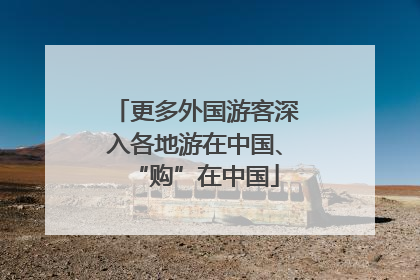 更多外国游客深入各地游在中国、“购”在中国