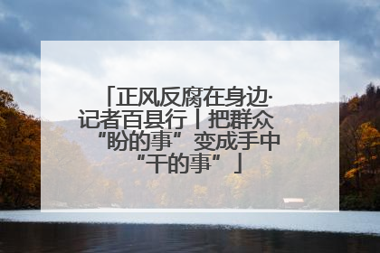 正风反腐在身边·记者百县行丨把群众“盼的事”变成手中“干的事”