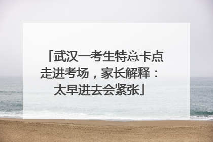 武汉一考生特意卡点走进考场，家长解释：太早进去会紧张