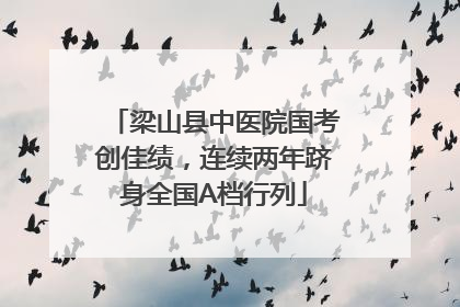 梁山县中医院国考创佳绩，连续两年跻身全国A档行列