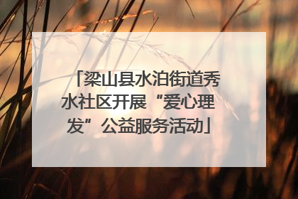 梁山县水泊街道秀水社区开展“爱心理发”公益服务活动