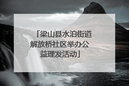 梁山县水泊街道解放桥社区举办公益理发活动