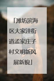 潍坊滨海区大家洼街道孟家庄子村文明新风展新貌