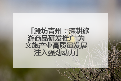 潍坊青州：深耕旅游商品研发推广 为文旅产业高质量发展注入强劲动力