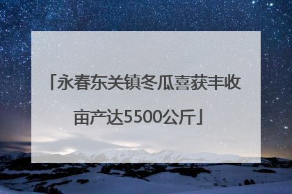 永春东关镇冬瓜喜获丰收 亩产达5500公斤