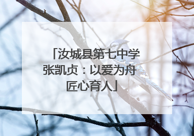 汝城县第七中学张凯贞：以爱为舟 匠心育人