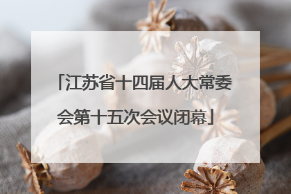 江苏省十四届人大常委会第十五次会议闭幕