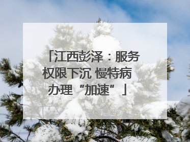 江西彭泽：服务权限下沉 慢特病办理“加速”
