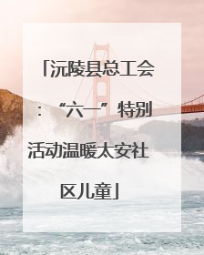 沅陵县总工会：“六一”特别活动温暖太安社区儿童