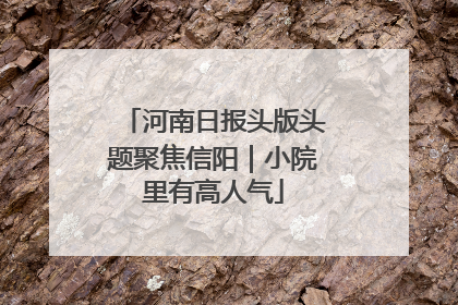 河南日报头版头题聚焦信阳｜小院里有高人气