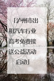泸州市出租汽车行业高考免费接送公益活动启动