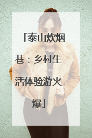 泰山炊烟巷：乡村生活体验游火爆