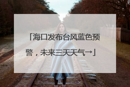 海口发布台风蓝色预警，未来三天天气→