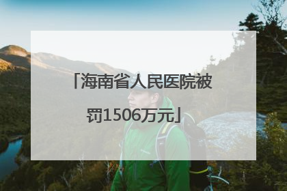 海南省人民医院被罚1506万元