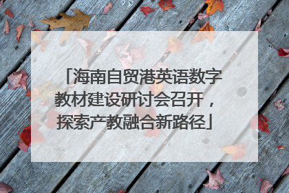 海南自贸港英语数字教材建设研讨会召开，探索产教融合新路径