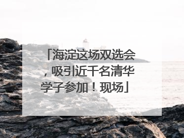 海淀这场双选会，吸引近千名清华学子参加！现场