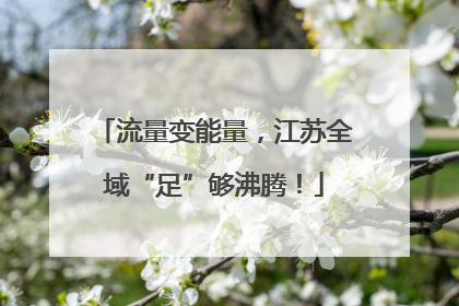 流量变能量，江苏全域“足”够沸腾！