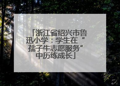 浙江省绍兴市鲁迅小学：学生在“孺子牛志愿服务”中历练成长