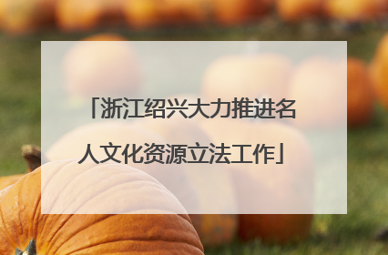 浙江绍兴大力推进名人文化资源立法工作