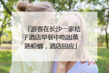 游客在长沙一家桔子酒店早餐中吃出蒸熟蟑螂，酒店回应