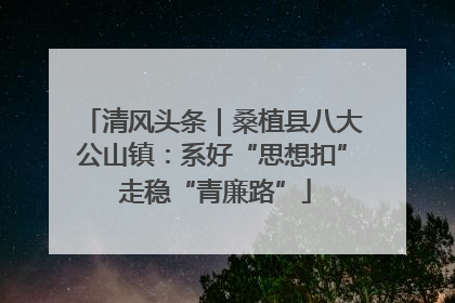 清风头条｜桑植县八大公山镇：系好“思想扣” 走稳“青廉路”