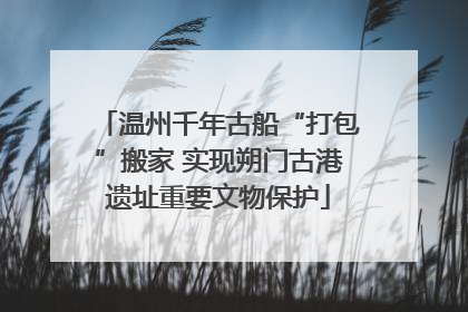 温州千年古船“打包”搬家 实现朔门古港遗址重要文物保护