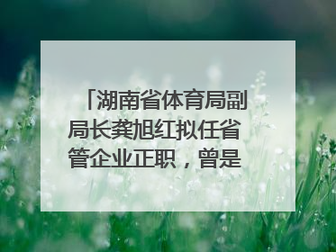 湖南省体育局副局长龚旭红拟任省管企业正职，曾是赛艇亚运冠军