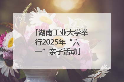 湖南工业大学举行2025年“六一”亲子活动