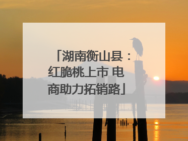 湖南衡山县：红脆桃上市 电商助力拓销路