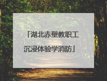 湖北赤壁教职工沉浸体验学消防