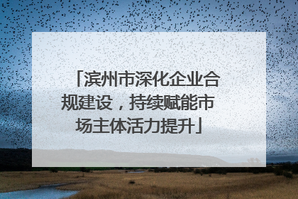 滨州市深化企业合规建设，持续赋能市场主体活力提升
