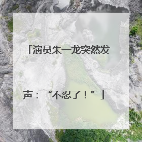 演员朱一龙突然发声：“不忍了！”