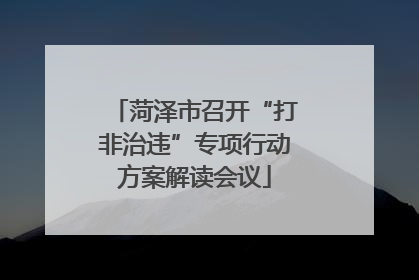 菏泽市召开“打非治违”专项行动方案解读会议