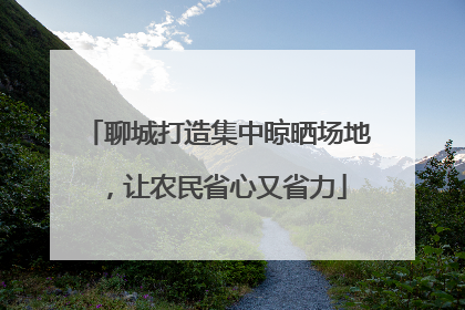 聊城打造集中晾晒场地，让农民省心又省力