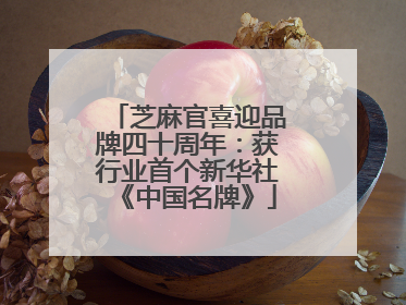 芝麻官喜迎品牌四十周年：获行业首个新华社《中国名牌》