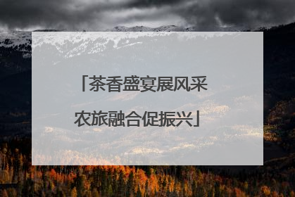 茶香盛宴展风采 农旅融合促振兴