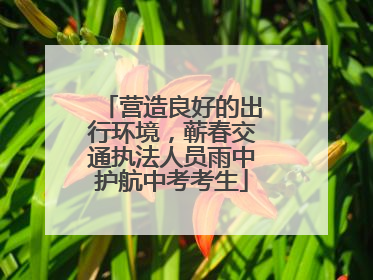 营造良好的出行环境，蕲春交通执法人员雨中护航中考考生