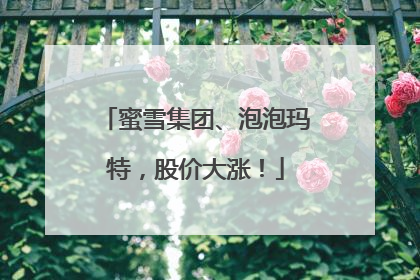 蜜雪集团、泡泡玛特，股价大涨！