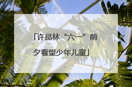 许昆林“六一”前夕看望少年儿童